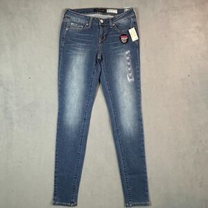 Aeropostale Jeans Womens 6 L Jeggings Distressed Dark Wash NWT Reg$48
